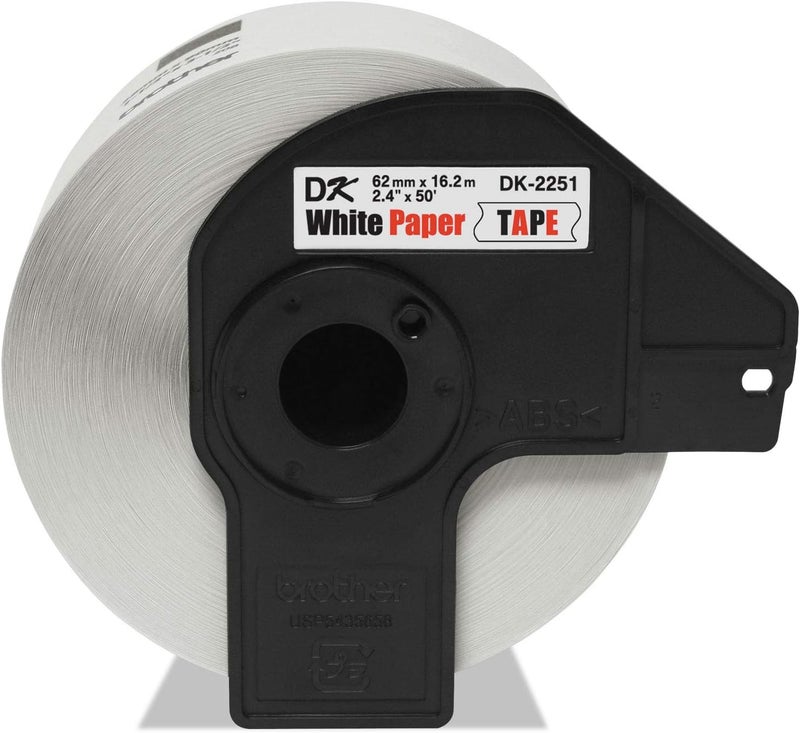 brother DK2251 Label Tape Roll, Continuous Length, 2-2/5-Inch W x 50 ft L, Multi - Image 2